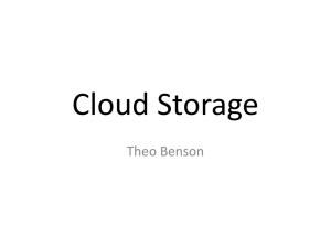 Cloud Storage Theo Benson