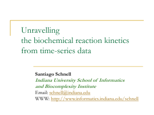 Unravelling the biochemical reaction kinetics from time-series data