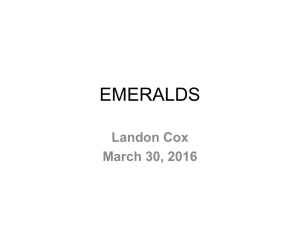 EMERALDS Landon Cox March 30, 2016