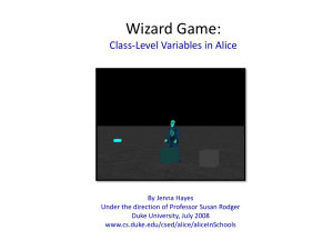 Wizard Game: Class-Level Variables in Alice