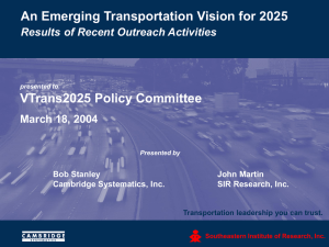 presentation-an emerging transportation vision for 2025 results of recent outreach activities