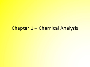 Chemical Analysis Powerpoint