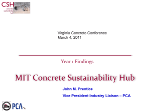MIT's Concrete Sustainability Hub: Life Cycle Analysis