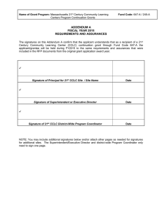 ADDENDUM A FISCAL YEAR 2015 REQUIREMENTS AND ASSURANCES