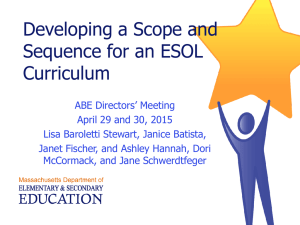 ESOL ScopeSequence Director