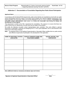 Addendum C - Documentation of Consultation Regarding Non-Public School Participation