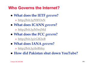 Who Governs the Internet? govern How did Pakistan shut down YouTube?