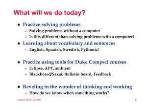 What will we do today? Practice solving problems