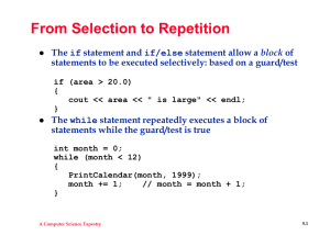 From Selection to Repetition