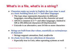 What’s in a file, what’s in a string?