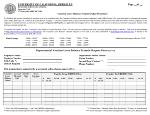 Departmental Vacation Leave Balance Transfer Request Form