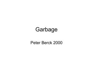 Lecture notes on garbage