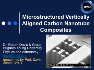 Microstructured Vertically Aligned Carbon Nanotube Composites Dr. Robert Davis &amp; Group