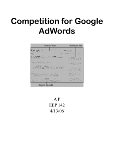 Competition for Google AdWords