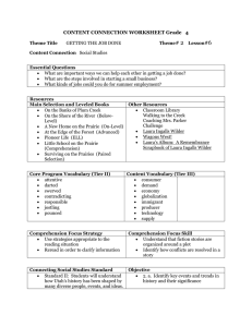 # 2 #6 CONTENT CONNECTION WORKSHEET Grade   4