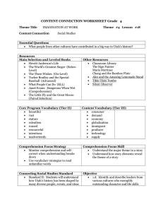 CONTENT CONNECTION WORKSHEET Grade   4
