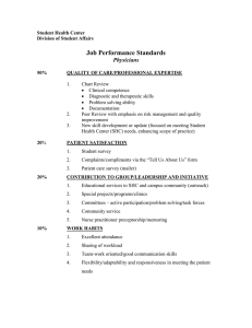 Physicians Job Performance Standards - MS Word
