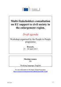 Multi-Stakeholders consultation on EU support to civil society in the enlargement region.