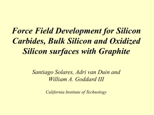 Force Field Development for Silicon Carbides, Bulk Silicon and Silicon-OH surfaces with Graphite