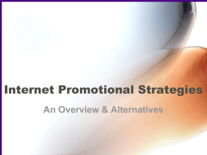 Online Promotional Strategies