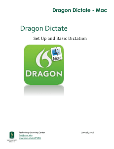 Using Dragon Naturally Speaking for Mac