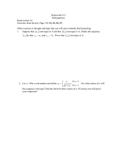 HW #12 - Subsequences