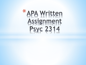 APA Powerpoint and Notes