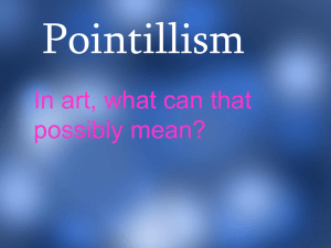 Pointillism In art, what can that possibly mean?
