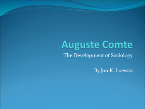 The Development of Sociology By Jon K. Loessin