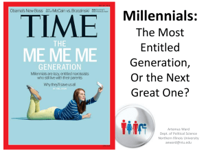 Millennials: The Most Entitled Generation of the Next Great One?