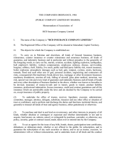 THE COMPANIES ORDINANCE, 1984  (PUBLIC COMPANY LIMITED BY SHARES)