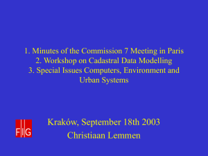 1. Minutes of the Commission 7 Meeting in Paris