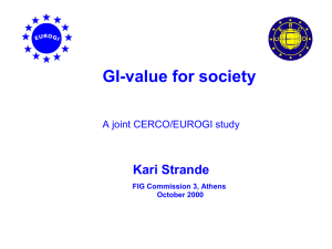 K. Strande: Value of Society by Use of Geographic Information