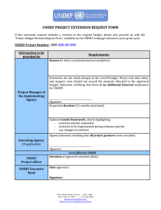 Project Extension Request Form