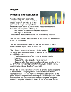 Project :  Modeling a Rocket Launch