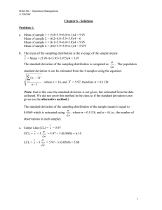 Chapter 6 - Solutions Problem 1: