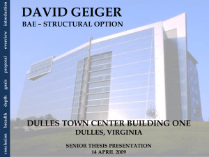 DAVID GEIGER DULLES TOWN CENTER BUILDING ONE BAE – STRUCTURAL OPTION DULLES, VIRGINIA