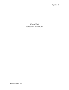 Motor Pool Policies &amp; Procedures Page 1 of 10
