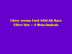 Meta-Analysis - Ford/Chevy Finishing Positions in NASCAR Races 1993-2000