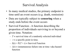 Introduction to Survival Analysis (PPT)