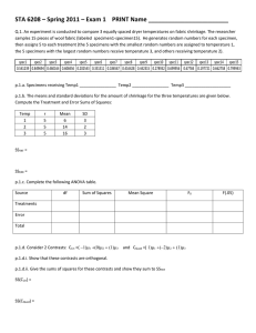 STA 6208 – Spring 2011 – Exam 1   ...