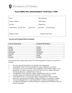 Telecommuting Arrangement Proposal Form