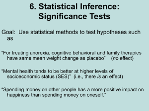 6. Significance tests