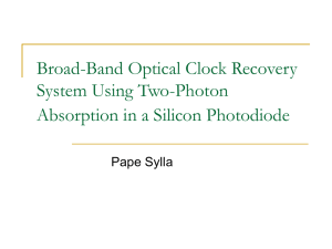 Broad-Band Optical Clock Recovery System Using Two-Photon Absorption in a Silicon Photodiode