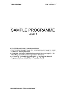 Sample programme (DOC, 64KB)