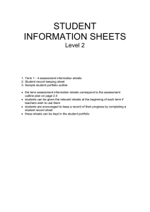 Student information sheets (DOC, 69KB)
