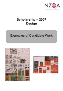 – 2007 Scholarship Design Examples of Candidate Work