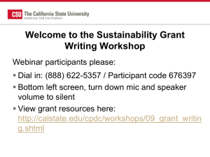 Sustainability Grant Programs Overview