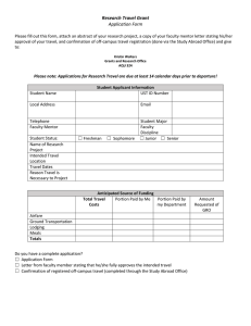 Research Travel Grant Application Form