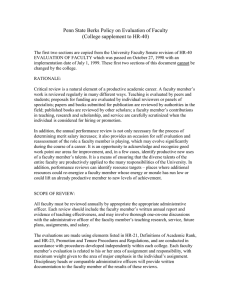 The Berks supplement to HR-40 ("Penn State Berks Policy on Evaluation of Faculty")